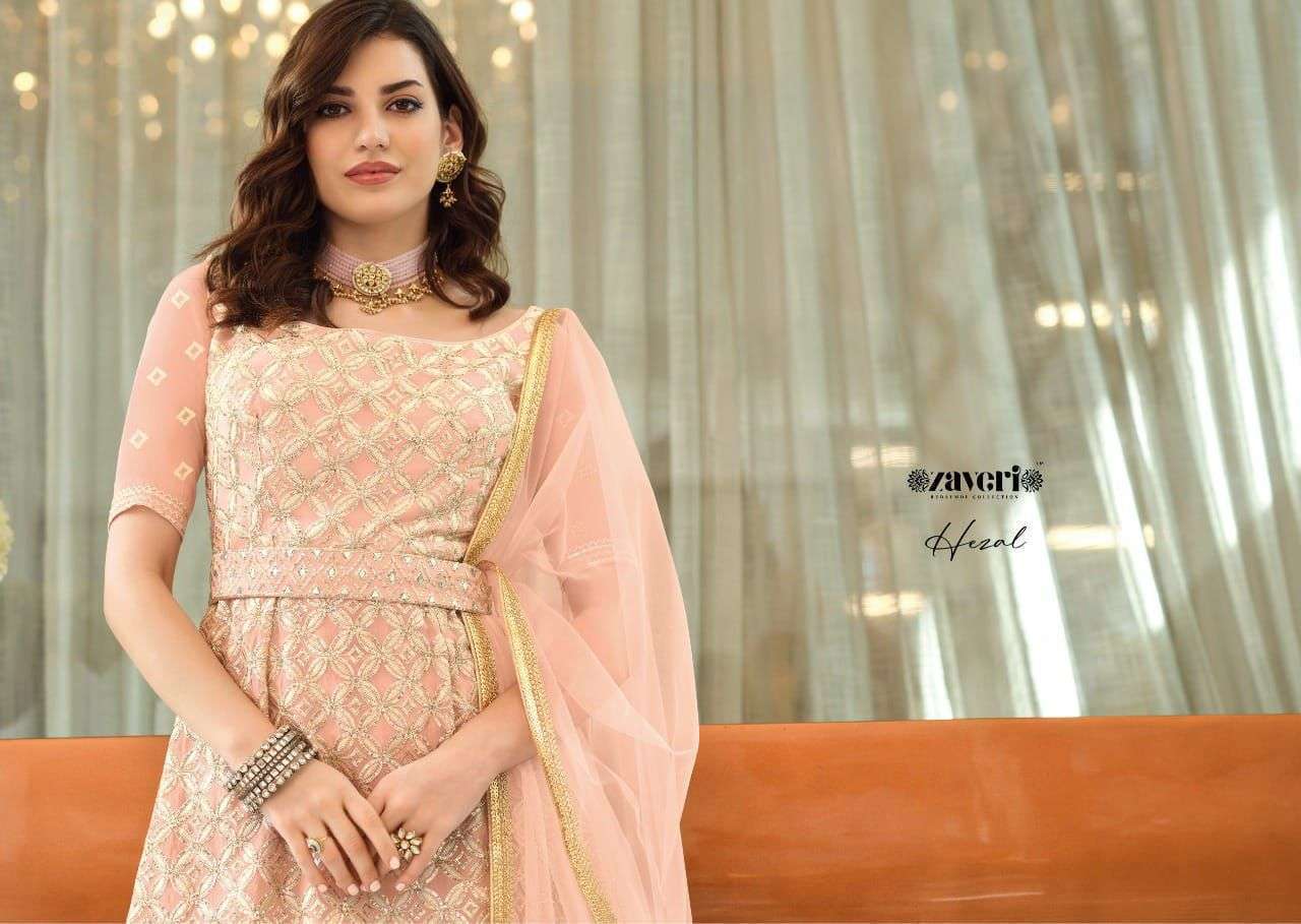 ZAVERI PRESENT HEZAL READY TO FESTIVE WEAR DESIGNER SUITS IN WHOLESALE RATE IN SURAT - SAI DRESSES