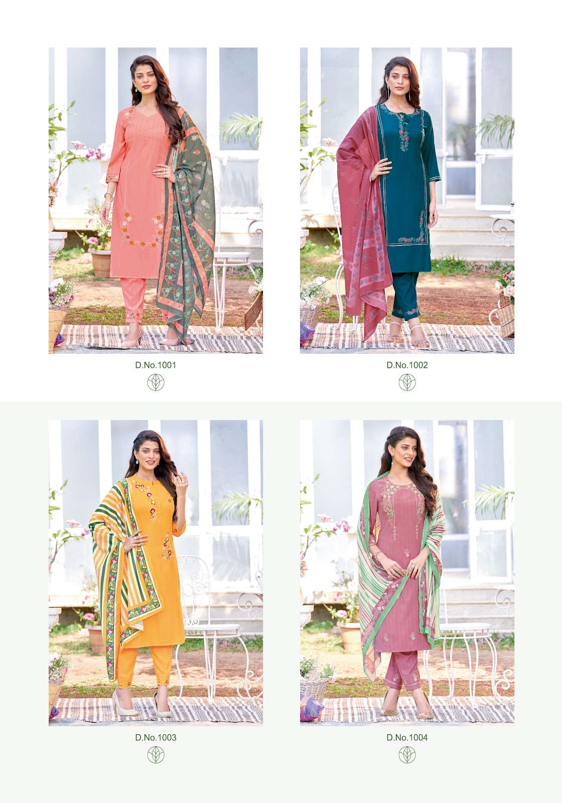 4 CHOICE PRESENT RETRO READYMADE PANT STYLE DESIGNER SALWAR SUITS IN WHOLESALE RATE IN SURAT - SAI DRESSES