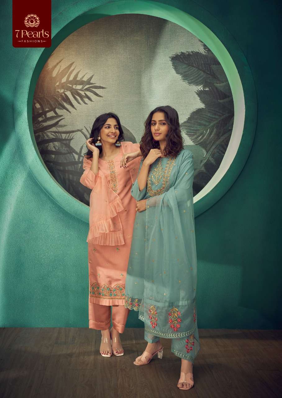 7 PEARLS PRESENT CARNIVAL FESTIVE WEAR READYMADE PANT STYLE DESIGNER SUITS IN WHOLESALE RATE IN SURAT - SAI DRESSES 