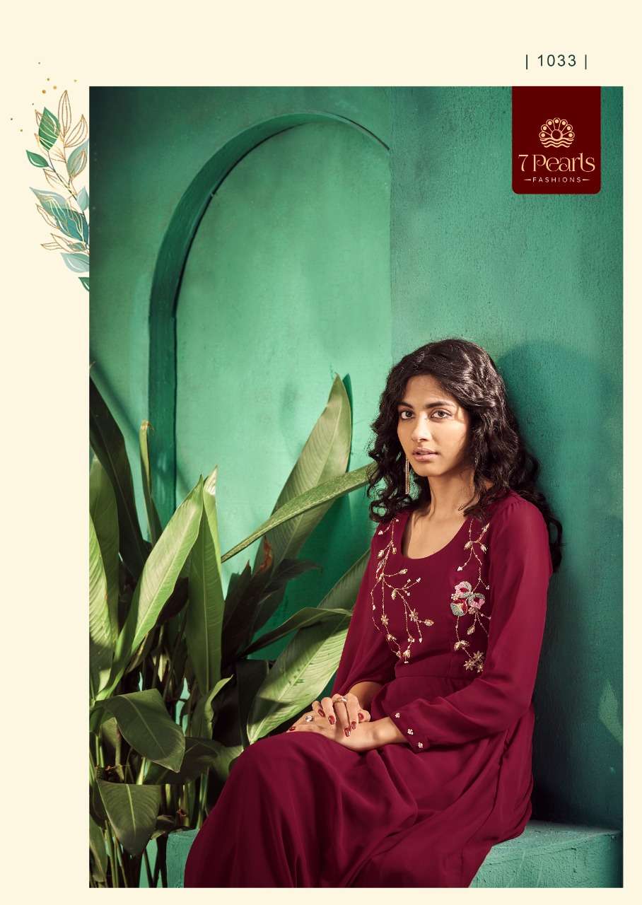 7 PEARLS PRESENT FESTIVA READY TO WEAR FANCY LONG DESIGNER KURTIS IN WHOLESALE RATE IN SURAT - SAI DRESSES