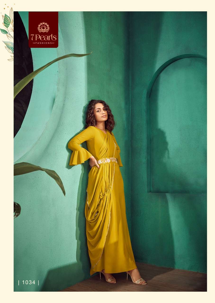 7 PEARLS PRESENT FESTIVA READY TO WEAR FANCY LONG DESIGNER KURTIS IN WHOLESALE RATE IN SURAT - SAI DRESSES