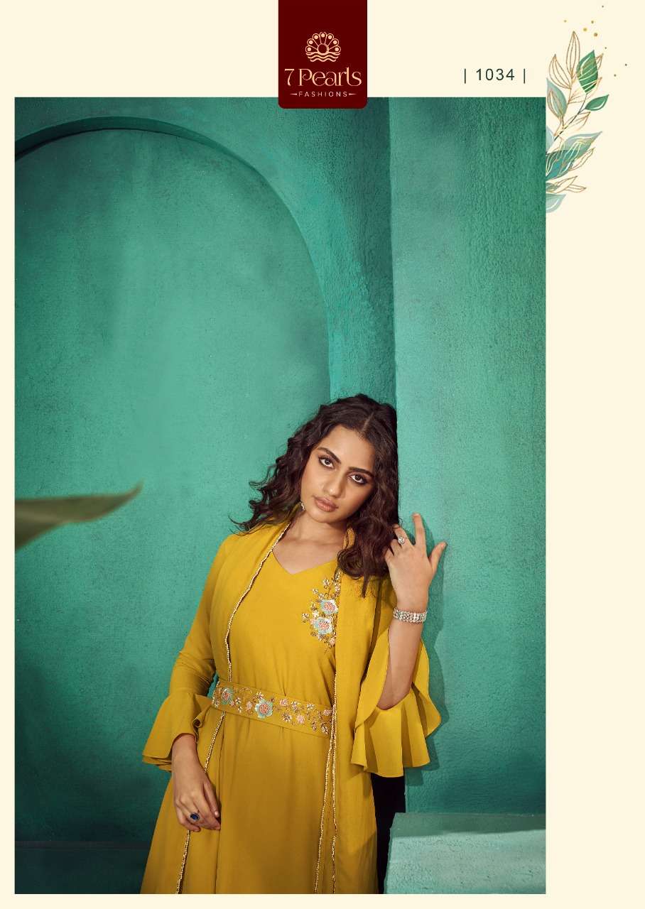 7 PEARLS PRESENT FESTIVA READY TO WEAR FANCY LONG DESIGNER KURTIS IN WHOLESALE RATE IN SURAT - SAI DRESSES