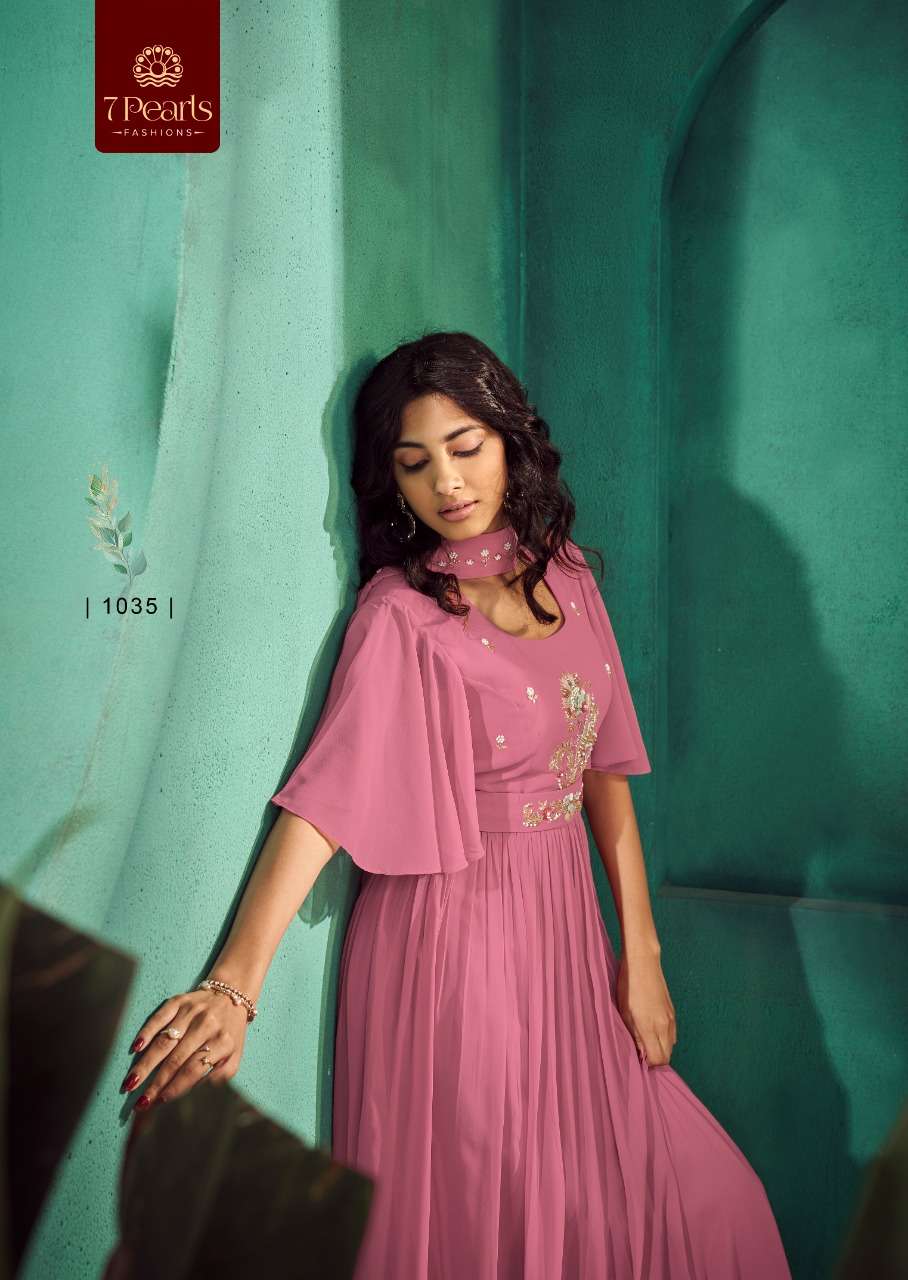 7 PEARLS PRESENT FESTIVA READY TO WEAR FANCY LONG DESIGNER KURTIS IN WHOLESALE RATE IN SURAT - SAI DRESSES