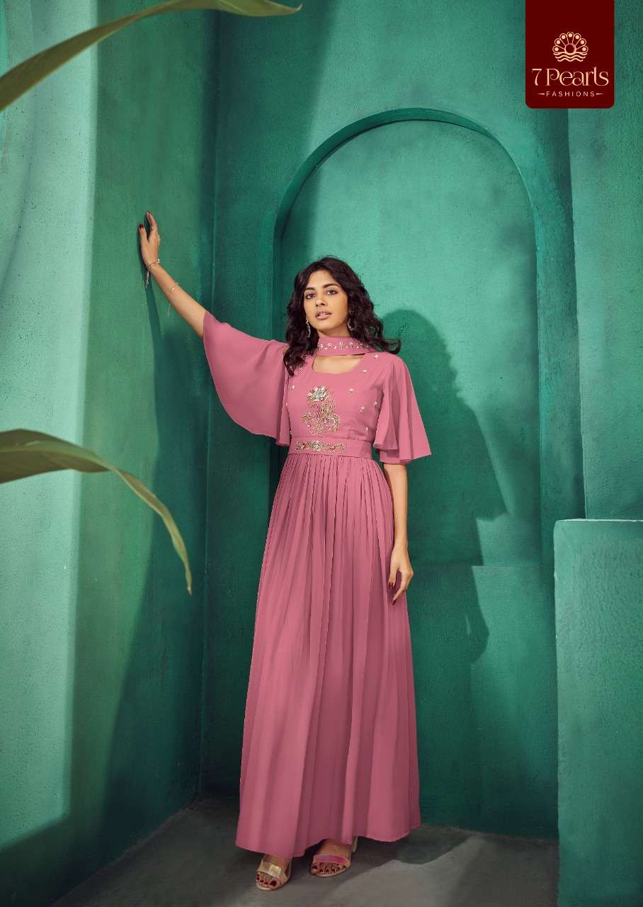 7 PEARLS PRESENT FESTIVA READY TO WEAR FANCY LONG DESIGNER KURTIS IN WHOLESALE RATE IN SURAT - SAI DRESSES