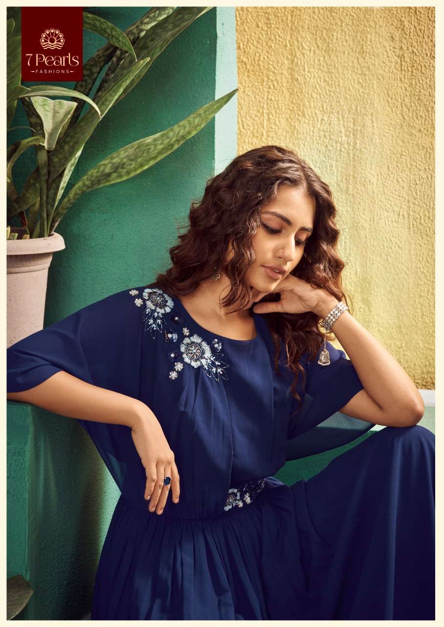 7 PEARLS PRESENT FESTIVA READY TO WEAR FANCY LONG DESIGNER KURTIS IN WHOLESALE RATE IN SURAT - SAI DRESSES
