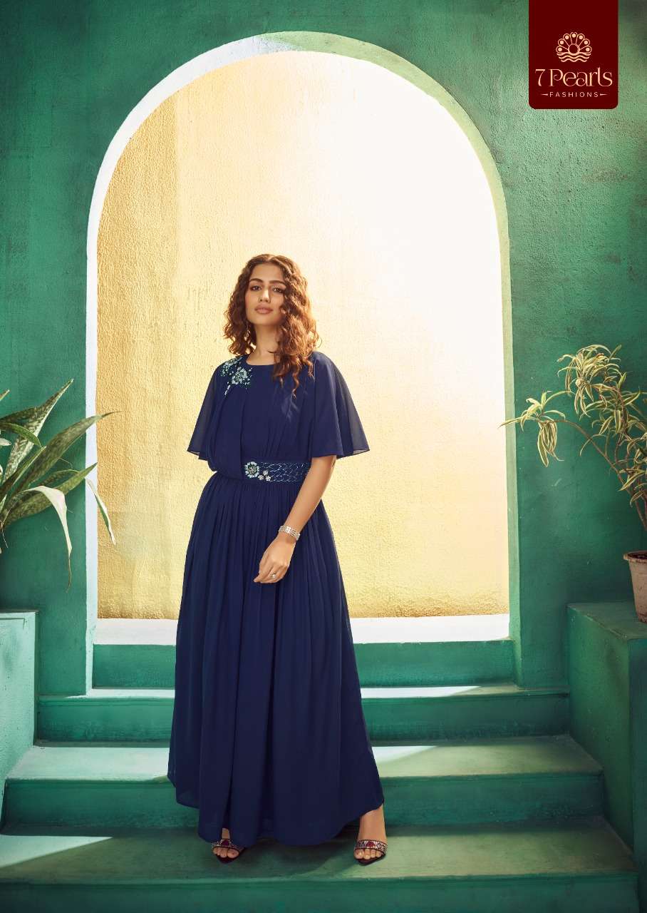 7 PEARLS PRESENT FESTIVA READY TO WEAR FANCY LONG DESIGNER KURTIS IN WHOLESALE RATE IN SURAT - SAI DRESSES