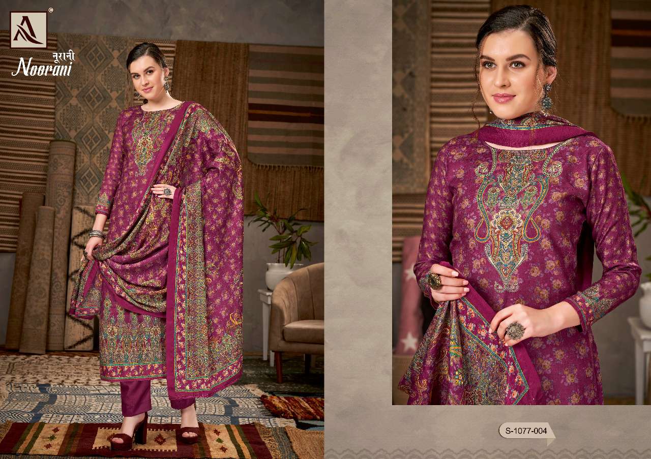 ALOK SUITS PRESENT NOORANI PASHMINA DIGITAL PRINTED SALWAR SUITS IN WHOLESALE RATE IN SURAT - SAI DRESSES