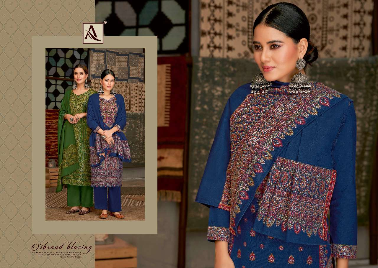 ALOK SUITS PRESENT TUSHIKAA PASHMINA DESIGNER SALWAR SUITS IN WHOLESALE RATE IN SURAT - SAI DRESSES