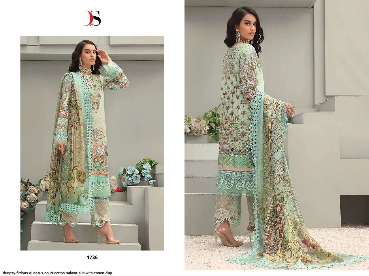 DEEPSY SUITS PRESENT FIRDOUS QUEENS COURT COTTON EMBROIDERED PAKISTANI SALWAR SUITS IN WHOLESALE RATE IN SURAT - SAI DRESSES