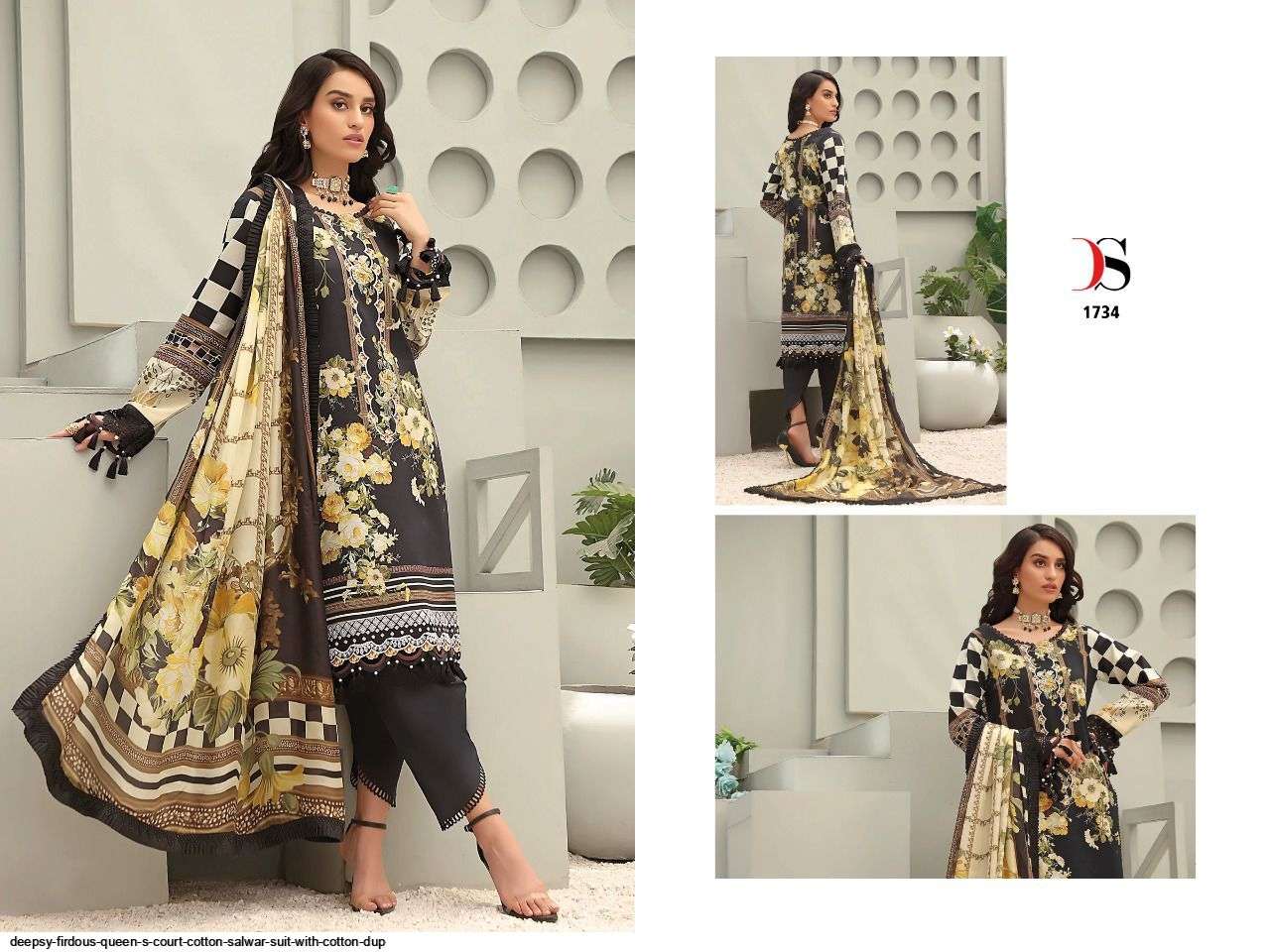 DEEPSY SUITS PRESENT FIRDOUS QUEENS COURT COTTON EMBROIDERED PAKISTANI SALWAR SUITS IN WHOLESALE RATE IN SURAT - SAI DRESSES