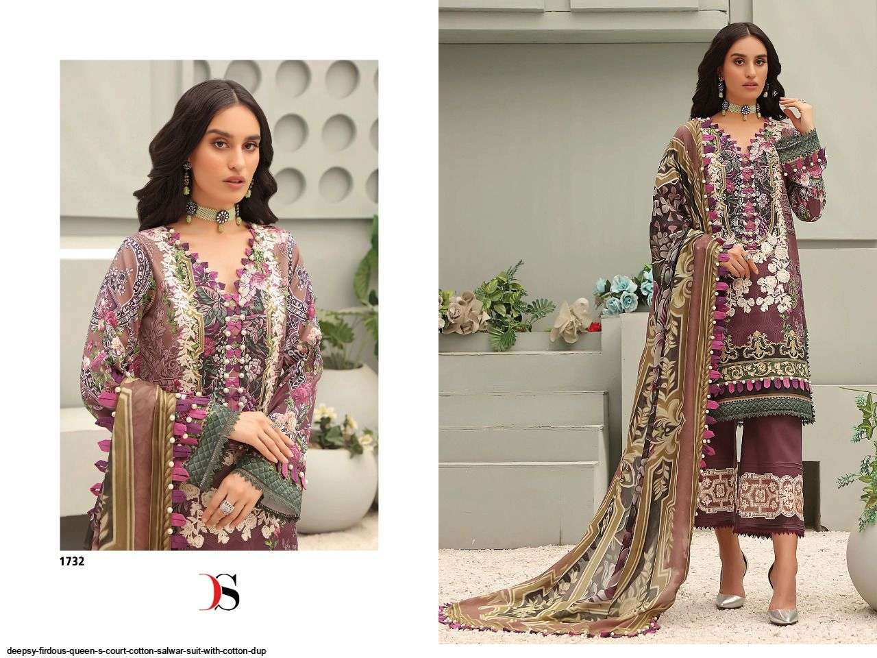 DEEPSY SUITS PRESENT FIRDOUS QUEENS COURT COTTON EMBROIDERED PAKISTANI SALWAR SUITS IN WHOLESALE RATE IN SURAT - SAI DRESSES