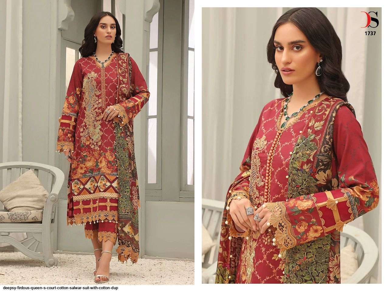 DEEPSY SUITS PRESENT FIRDOUS QUEENS COURT COTTON EMBROIDERED PAKISTANI SALWAR SUITS IN WHOLESALE RATE IN SURAT - SAI DRESSES