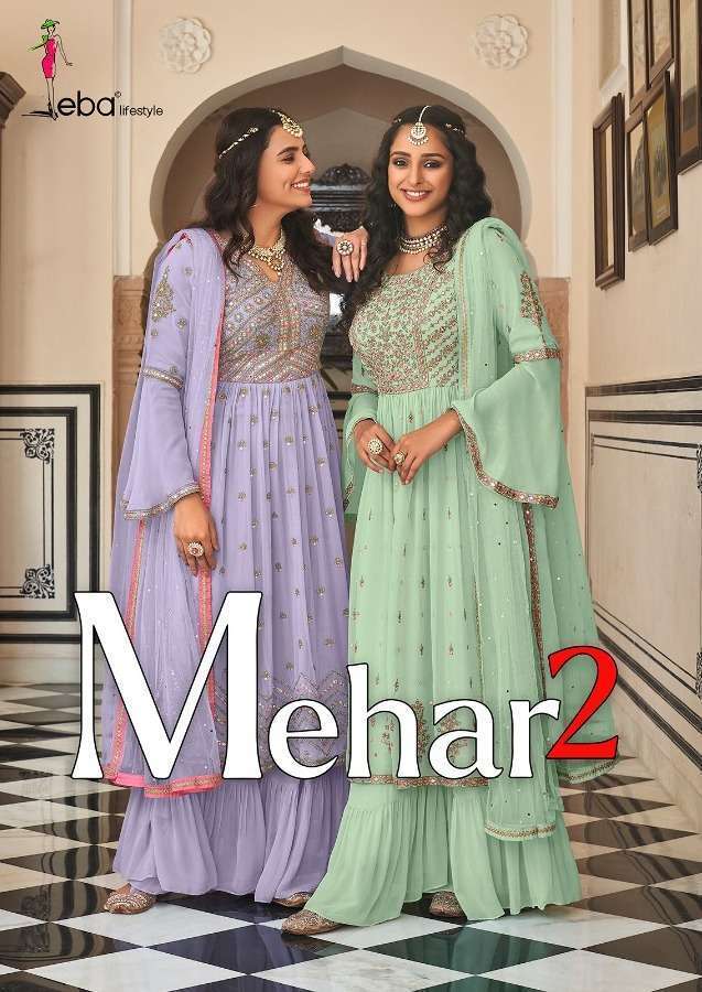 EBA LIFESTYLE PRESENT MEHAR VOL 2 FESTIVE WEAR READYMADE DESIGNER SUITS IN WHOLESALE RATE IN SURAT - SAI DRESSES