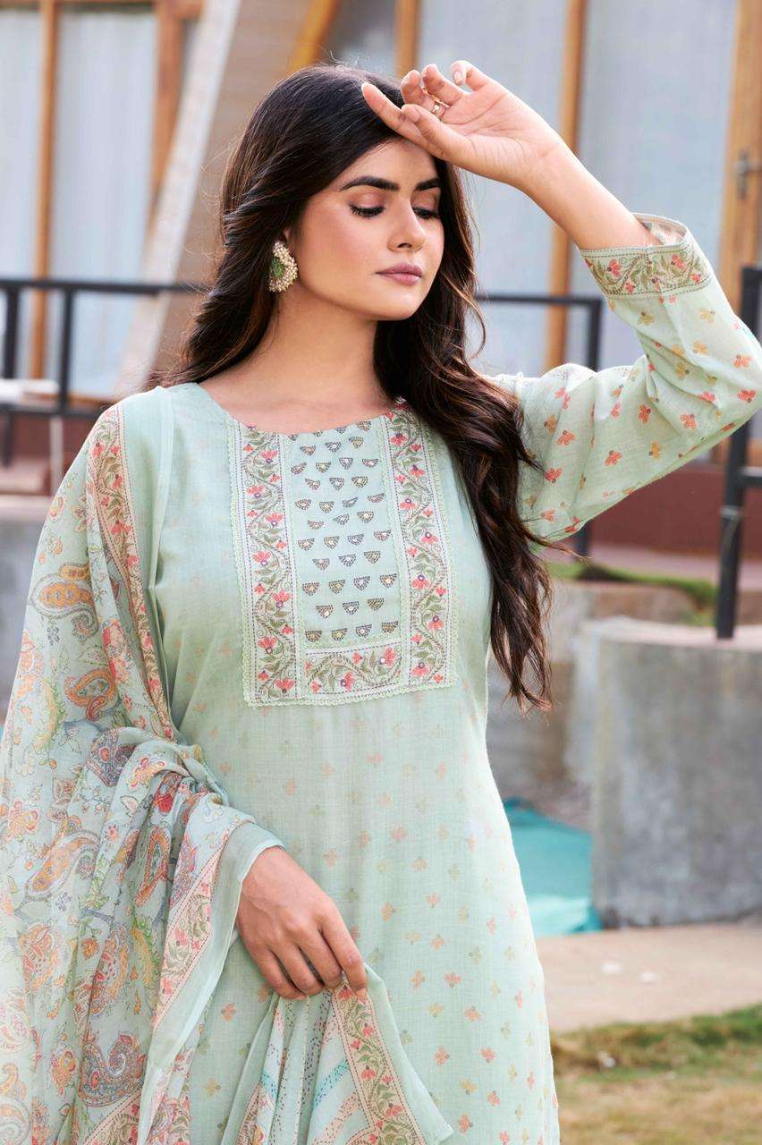 KIANA PRESENT CHERRY BLOSSOM READYMADE PANT STYLE PURE COTTON SUITS IN WHOLESALE RATE IN SURAT - SAI DRESSES