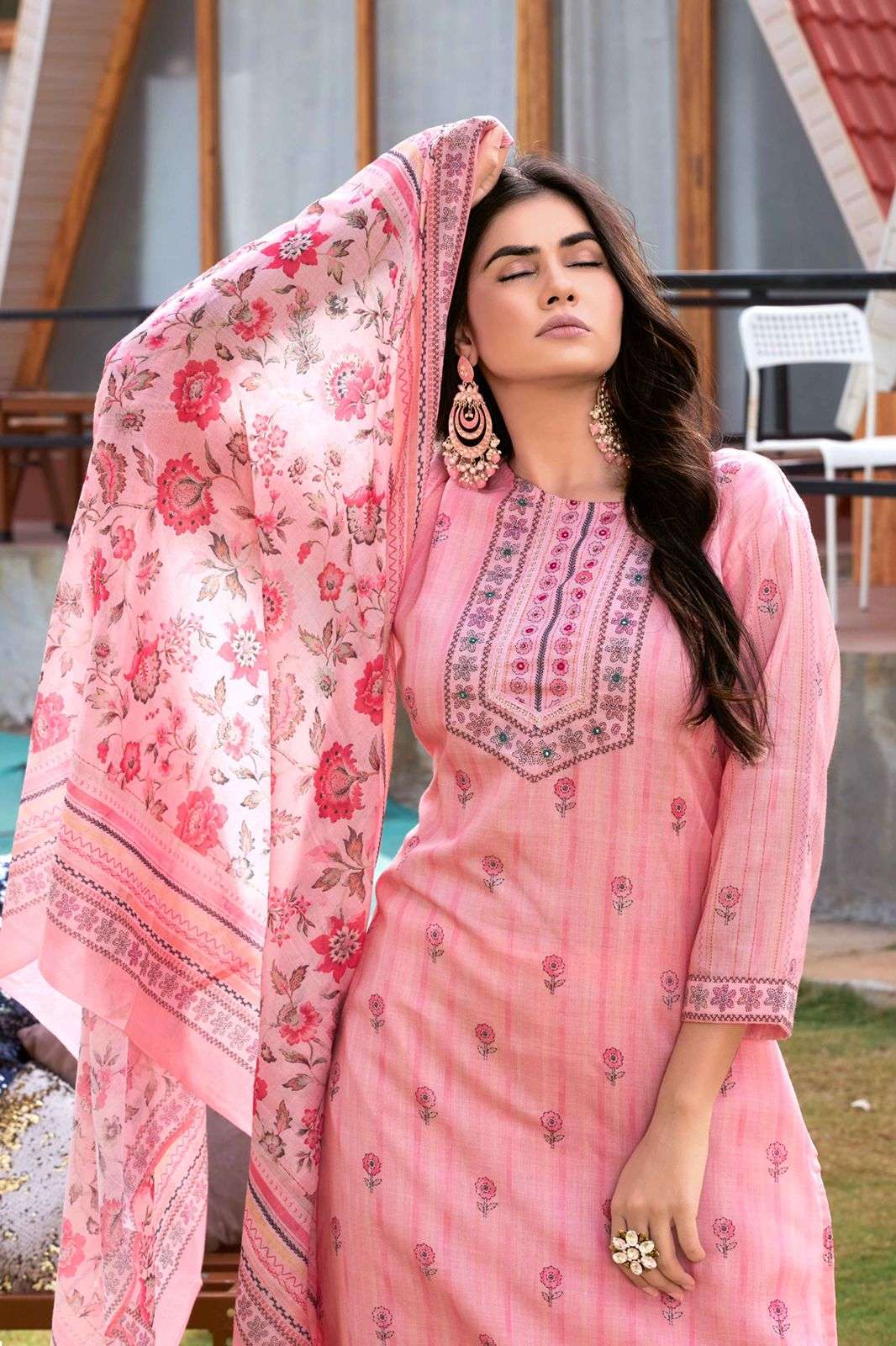 KIANA PRESENT CHERRY BLOSSOM READYMADE PANT STYLE PURE COTTON SUITS IN WHOLESALE RATE IN SURAT - SAI DRESSES