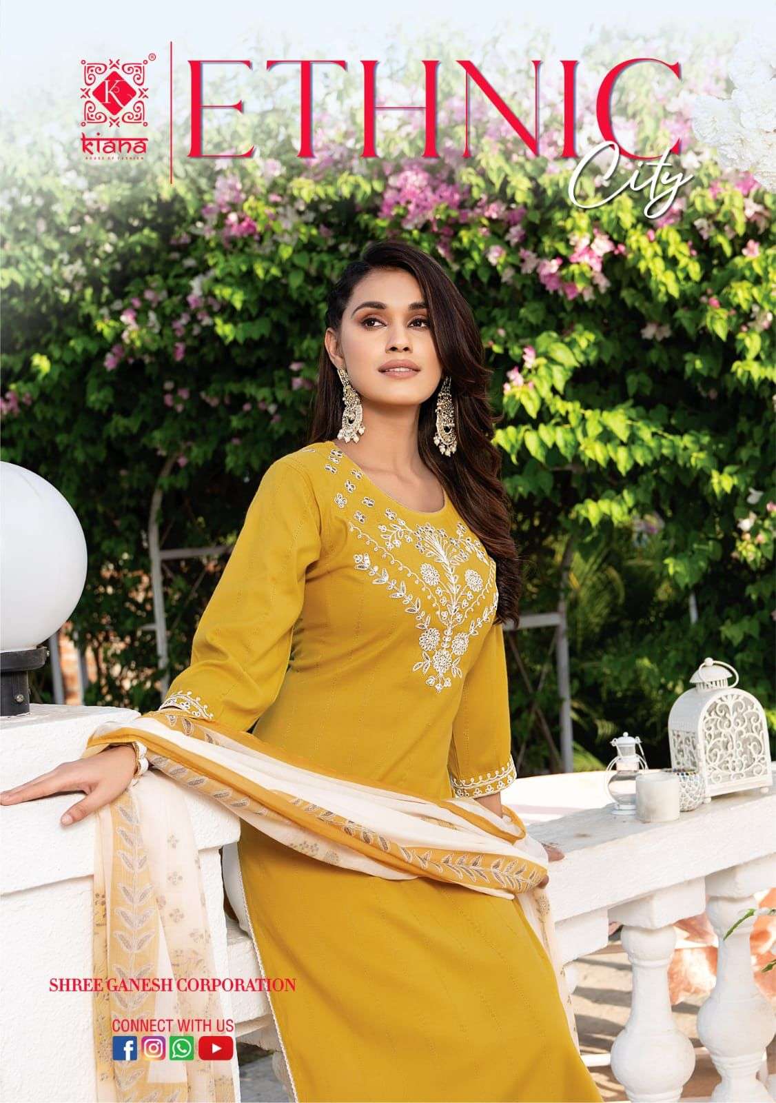 KIANA PRESENT ETHNIC CITY READYMADE PANT STYLE DESIGNER SUITS IN WHOLESALE RATE IN SURAT - SAI DRESSES