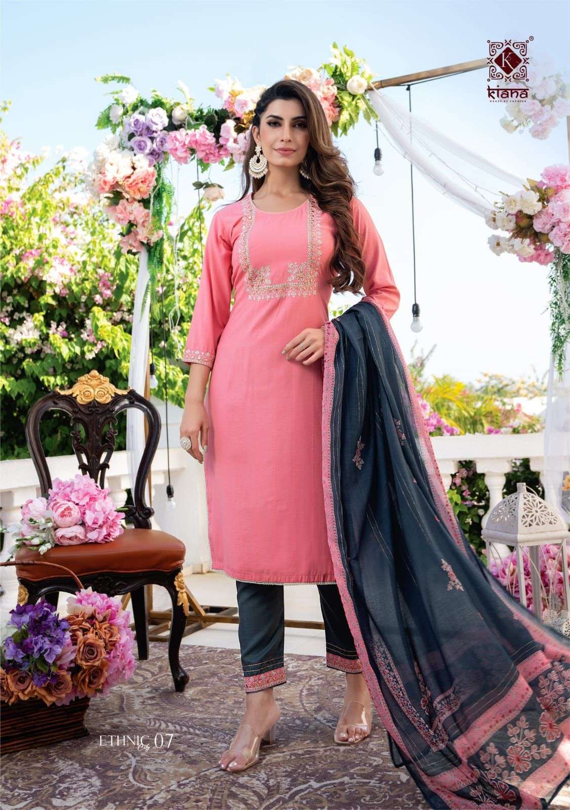 KIANA PRESENT ETHNIC CITY READYMADE PANT STYLE DESIGNER SUITS IN WHOLESALE RATE IN SURAT - SAI DRESSES