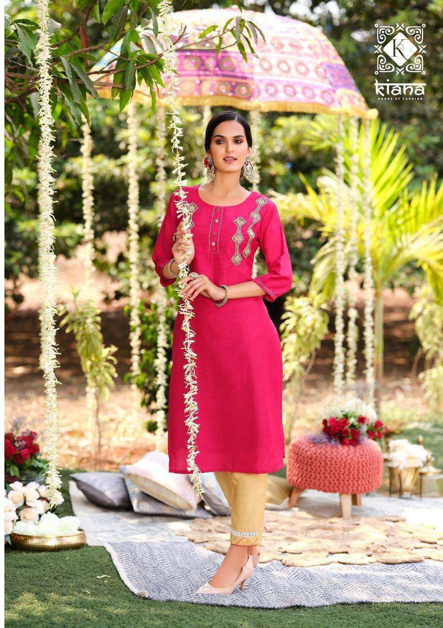 KIANA PRESENT FANTASY DESIGNER KURTI WITH PANT IN WHOLESALE RATE IN SURAT - SAI DRESSES