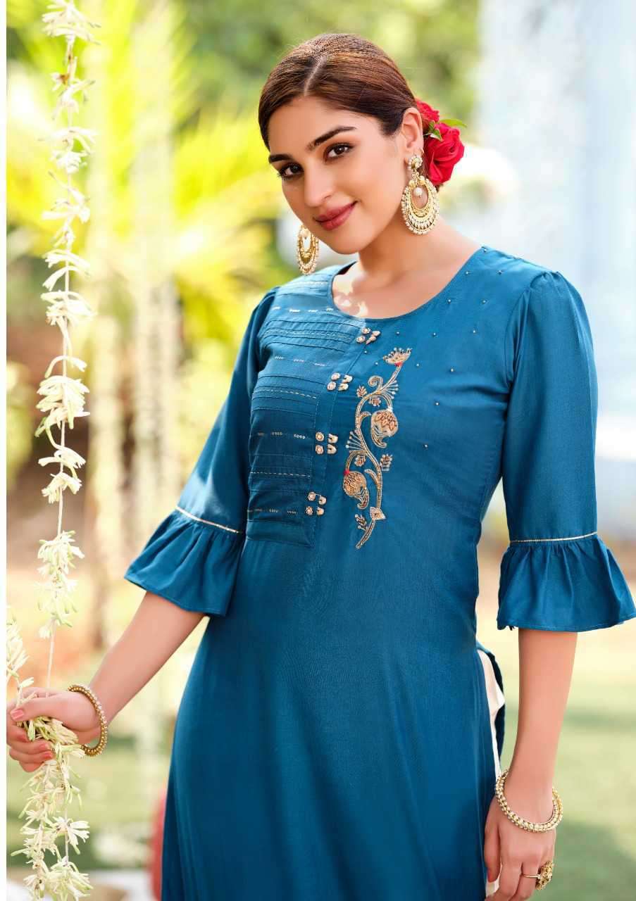 KIANA PRESENT FANTASY DESIGNER KURTI WITH PANT IN WHOLESALE RATE IN SURAT - SAI DRESSES