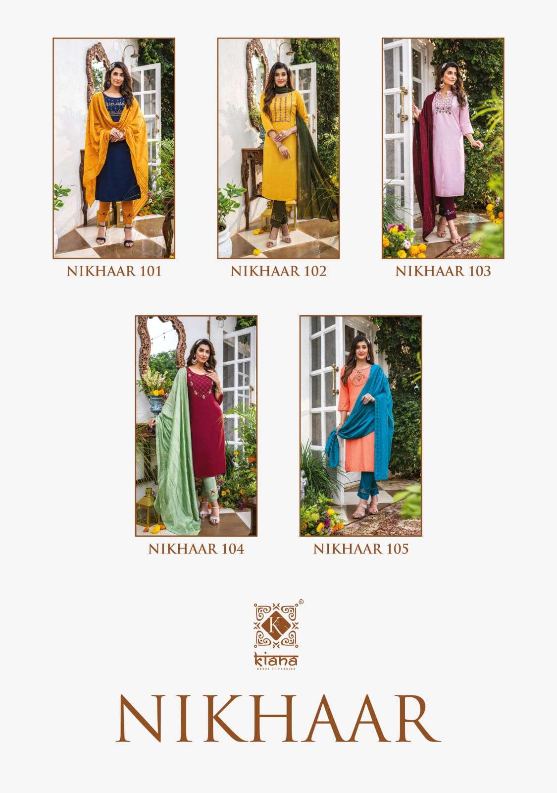 KIANA PRESENT NIKHAAR READY TO FESTIVE WEAR PANT STYLE SALWAR SUITS IN WHOLESALE RATE IN SURAT - SAI DRESSES