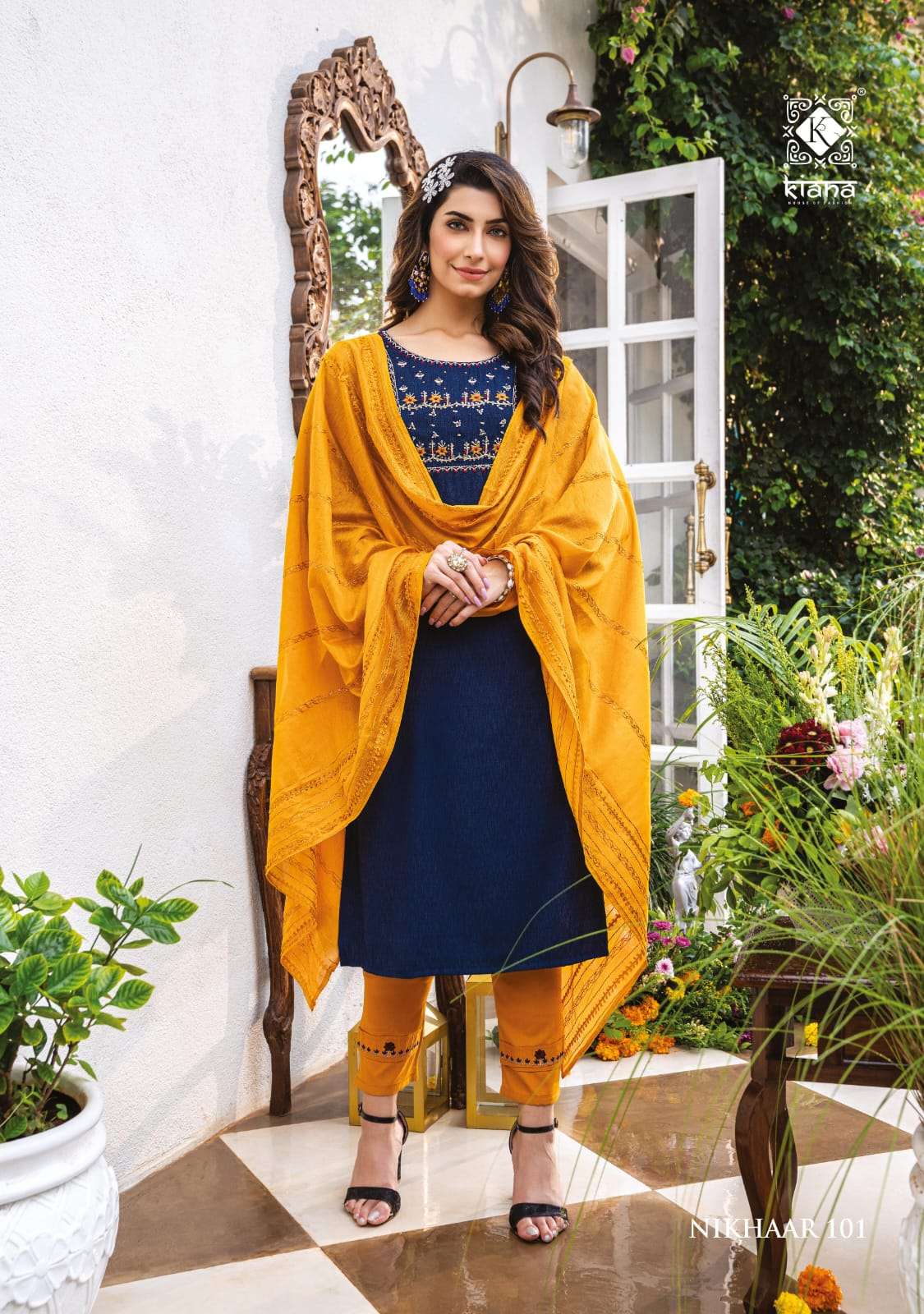 KIANA PRESENT NIKHAAR READY TO FESTIVE WEAR PANT STYLE SALWAR SUITS IN WHOLESALE RATE IN SURAT - SAI DRESSES