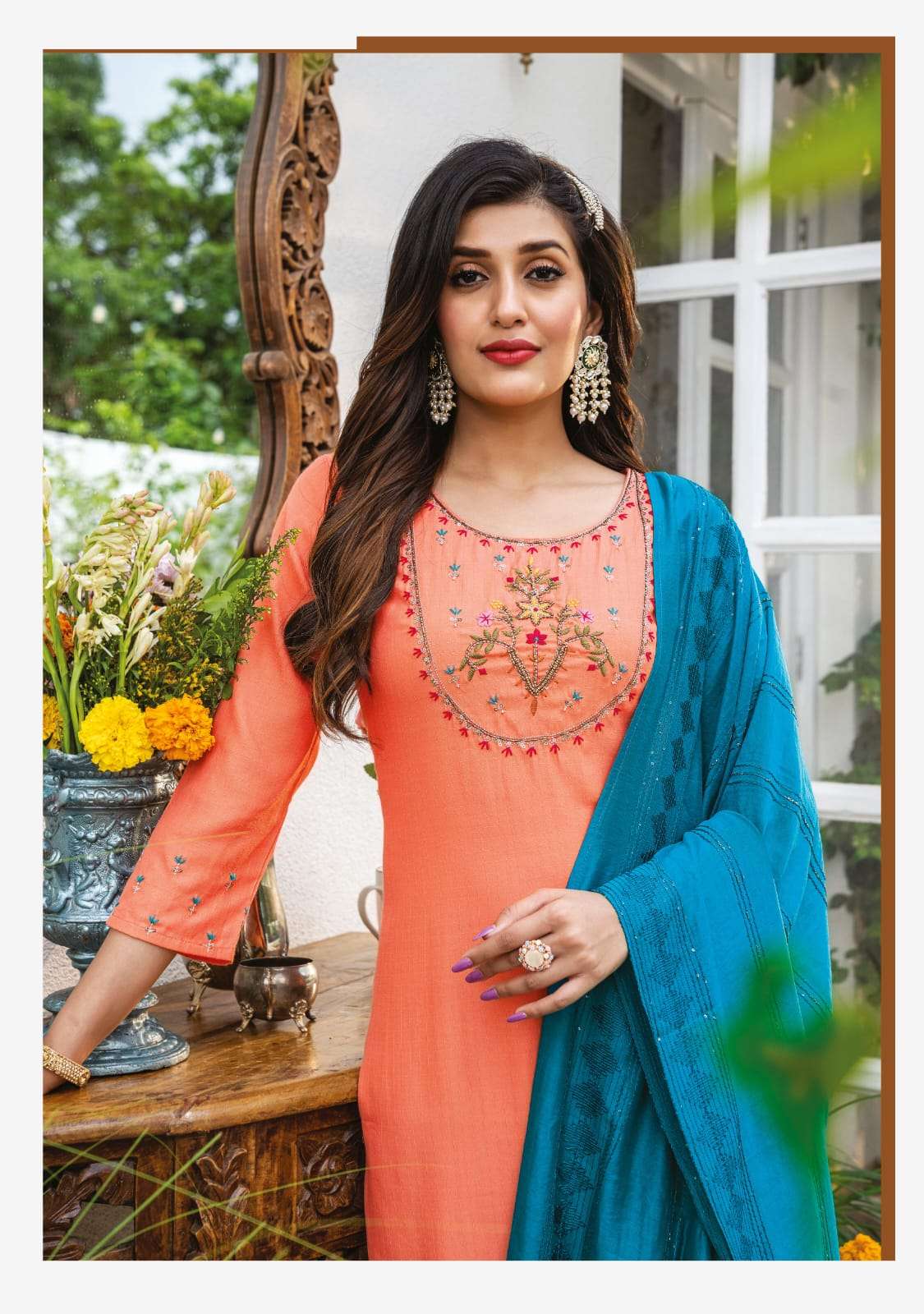 KIANA PRESENT NIKHAAR READY TO FESTIVE WEAR PANT STYLE SALWAR SUITS IN WHOLESALE RATE IN SURAT - SAI DRESSES