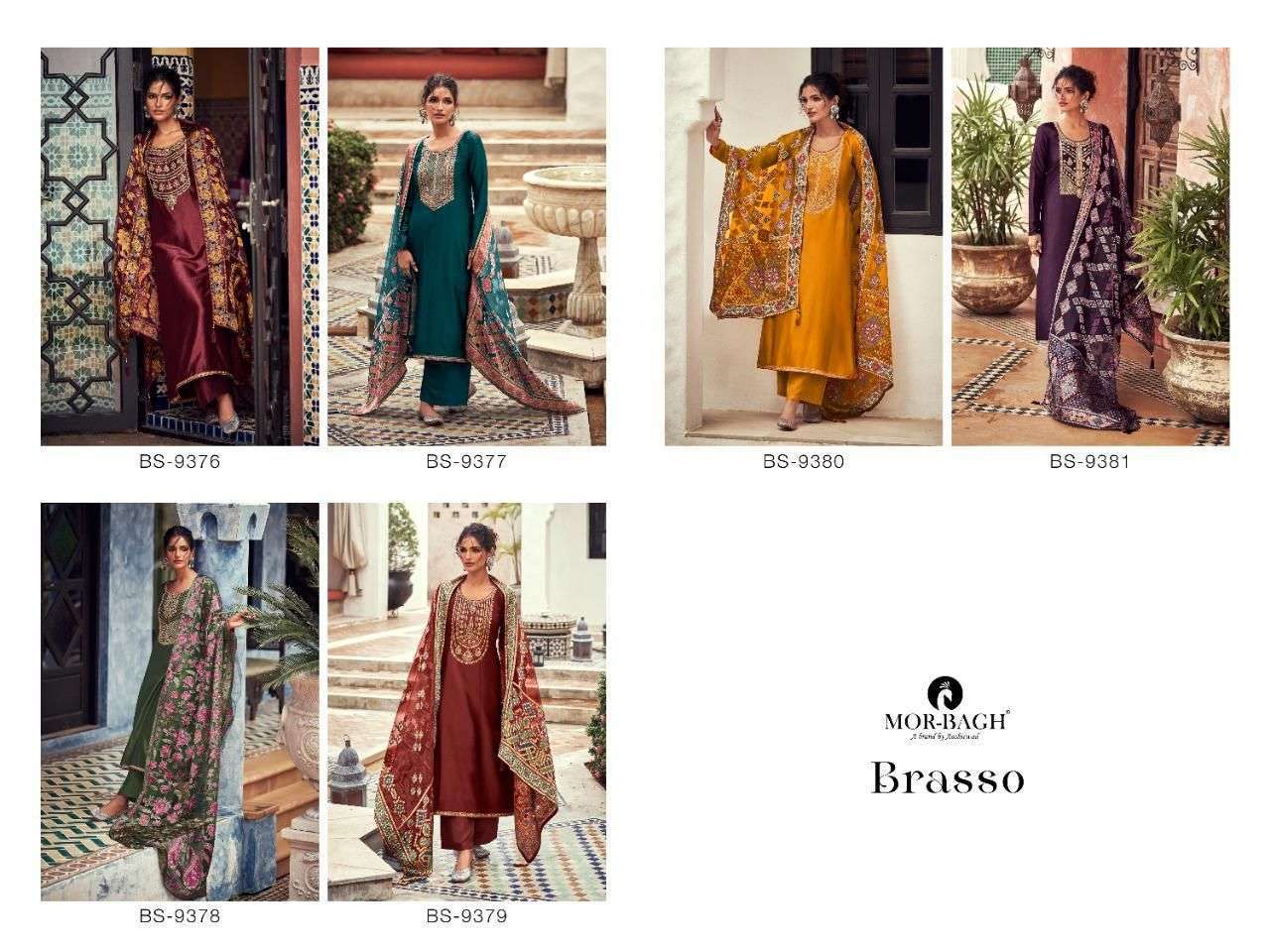MOR BAGH PRESENT BRASSO PARTY WEAR DESIGNER SALWAR SUITS IN WHOLESALE RATE IN SURAT - SAI DRESSES