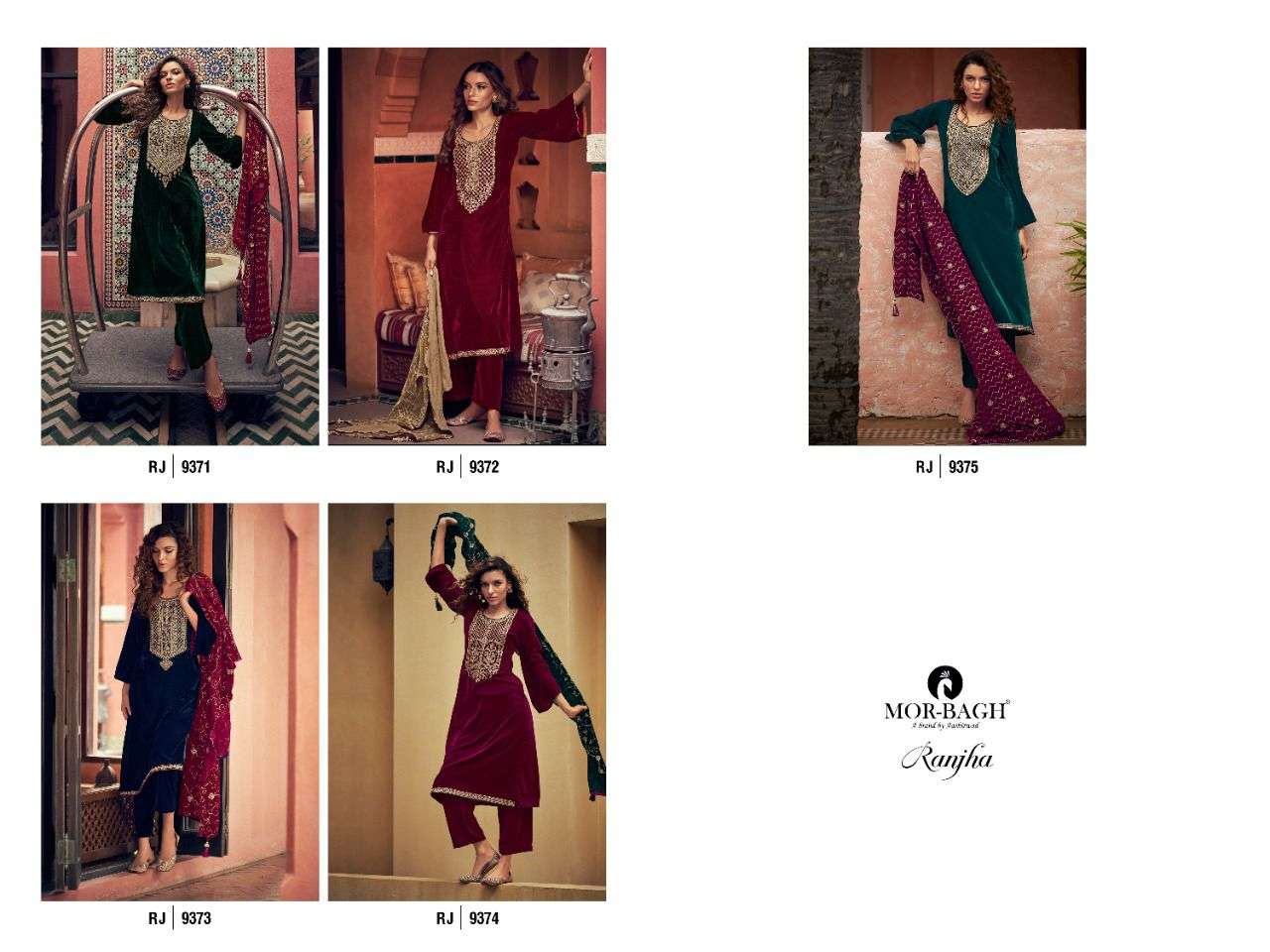 MOR BAGH PRESENT RANJHA VELVET WINTER COLLECTION IN WHOLESALE RATE IN SURAT - SAI DRESSES