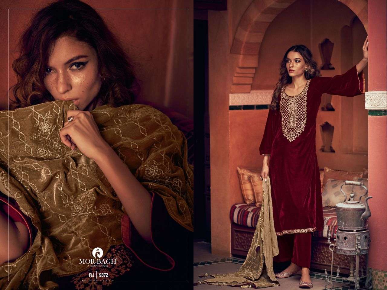 MOR BAGH PRESENT RANJHA VELVET WINTER COLLECTION IN WHOLESALE RATE IN SURAT - SAI DRESSES