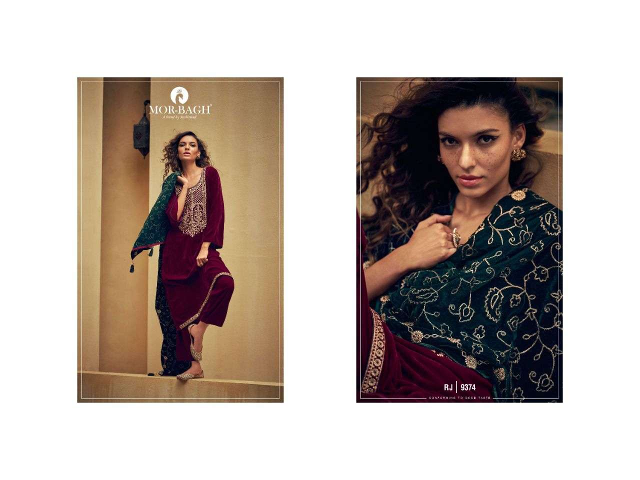 MOR BAGH PRESENT RANJHA VELVET WINTER COLLECTION IN WHOLESALE RATE IN SURAT - SAI DRESSES