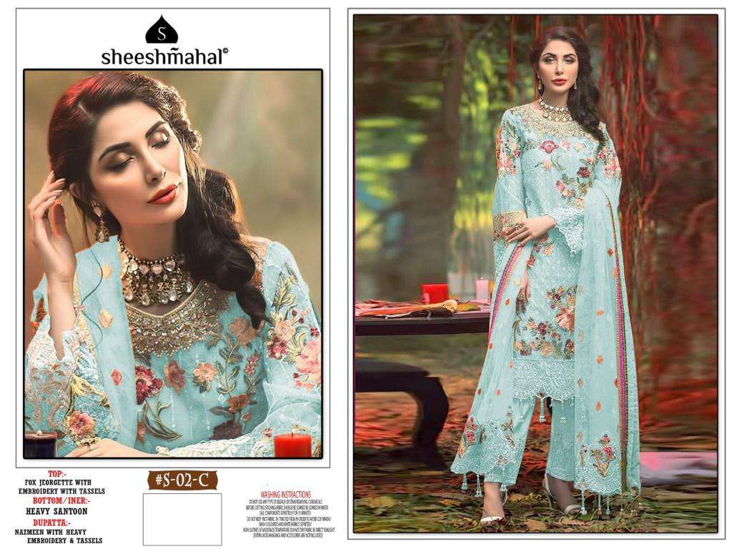 SHEESHMAHAL PRESENT SHEESHMAHAL VOL 11 SEMI STITCHED PAKISTANI DESIGNER SUITS IN WHOLESALE PRICE IN SURAT - SAI DRESSES