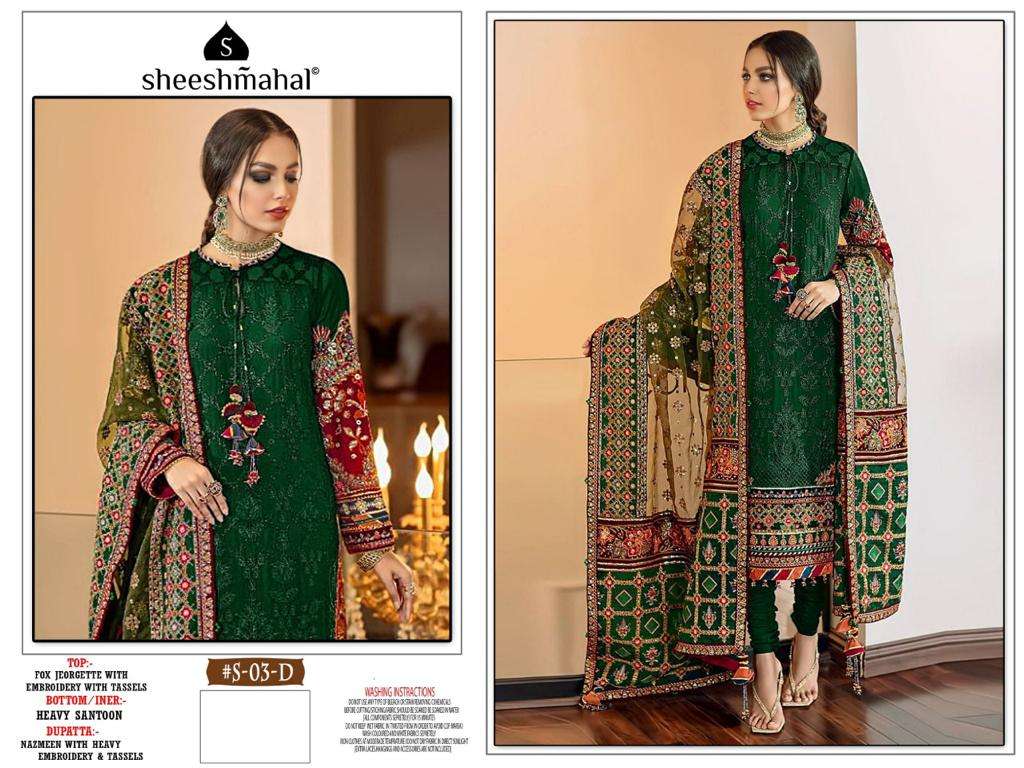 SHEESHMAHAL PRESENT SHEESHMAHAL VOL 9 SEMI STITCHED PAKISTANI DESIGNER SUITS IN WHOLESALE PRICE IN SURAT - SAI DRESSES