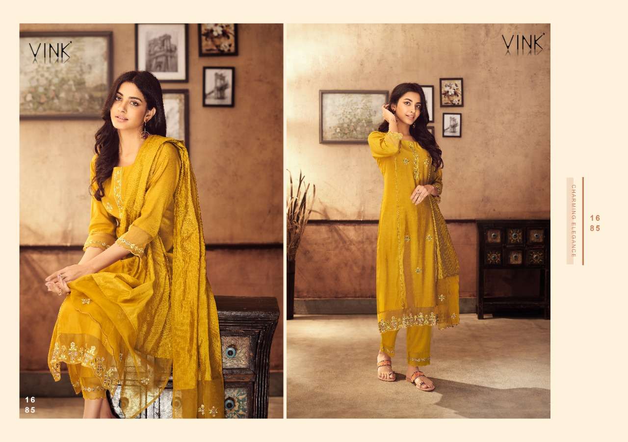 VINK PRESENT IVY VOL 3 READY TO FESTIVE WEAR PANT STYLE 3 PIECE PREMIUM COLLECTION IN WHOLESALE RATE IN SURAT - SAI DRESSES