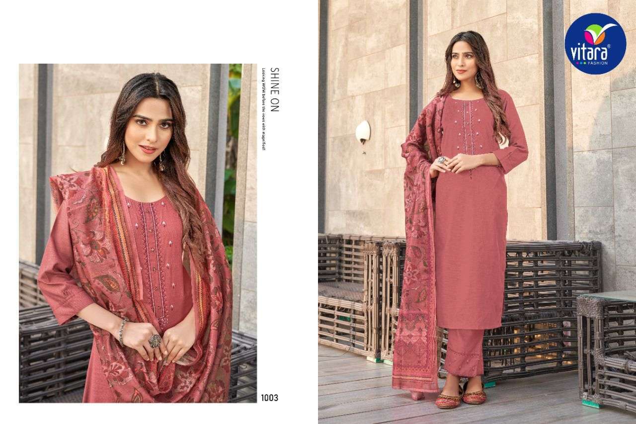 VITARA FASHION PRESENT VERONICA READYMADE 3 PIECE COLLECTION IN WHOLESALE RATE IN SURAT - SAI DRESSES