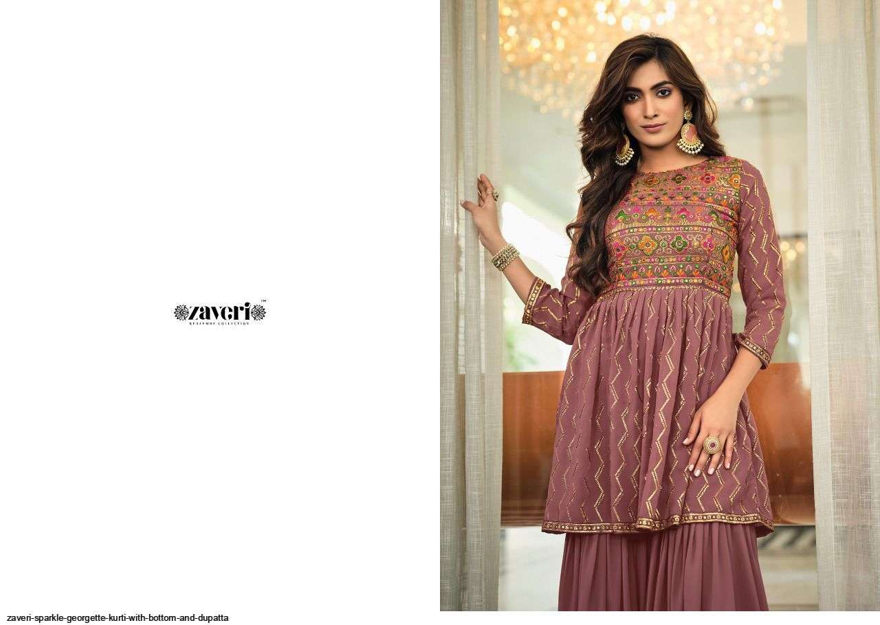 ZAVERI PRESENT SPARKLE EXCLUSIVE WEAR READYMADE COLLECTION IN WHOLESALE RATE IN SURAT - SAI DRESSES