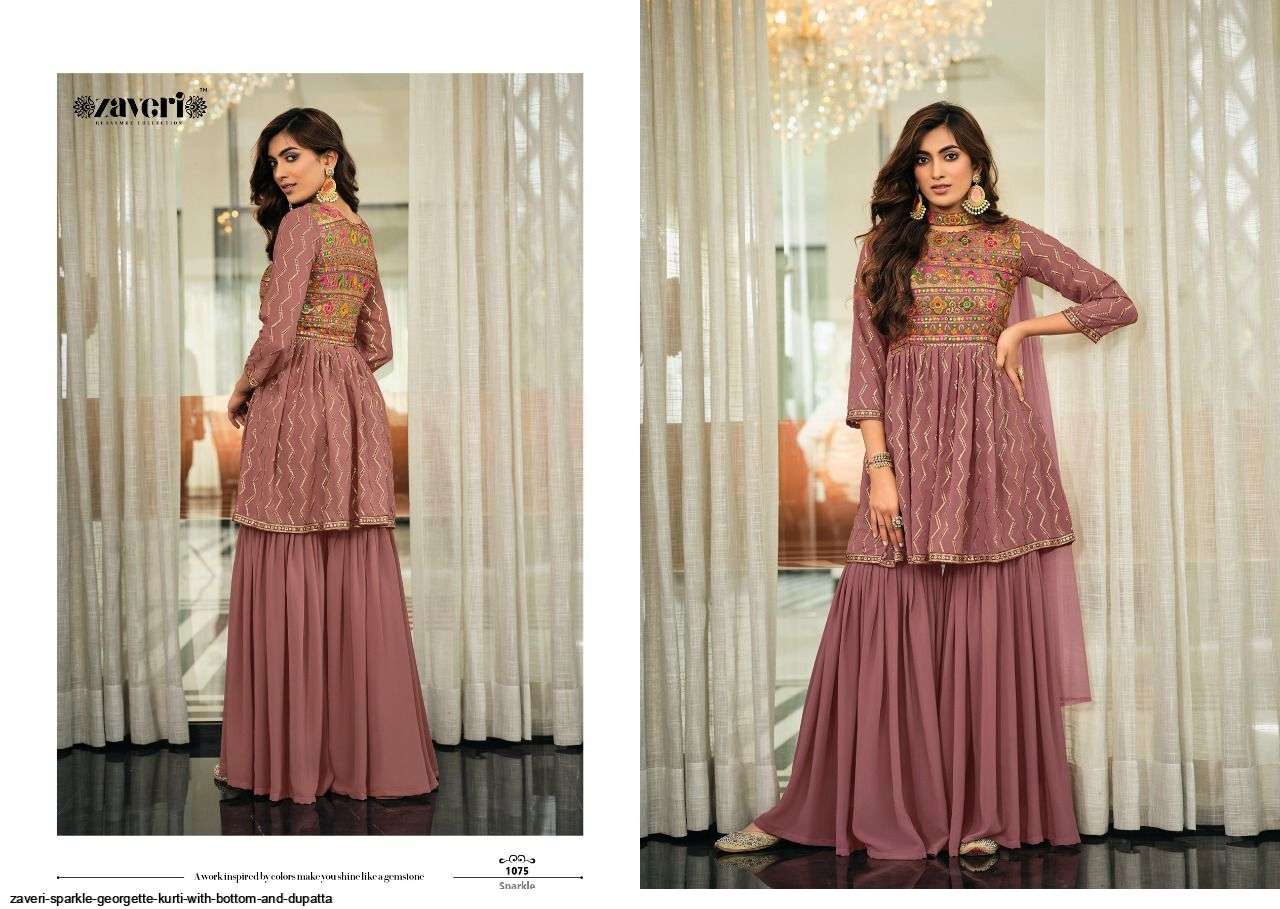 ZAVERI PRESENT SPARKLE EXCLUSIVE WEAR READYMADE COLLECTION IN WHOLESALE RATE IN SURAT - SAI DRESSES