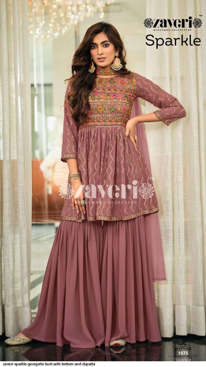 ZAVERI PRESENT SPARKLE EXCLUSIVE WEAR READYMADE COLLECTION IN WHOLESALE RATE IN SURAT - SAI DRESSES