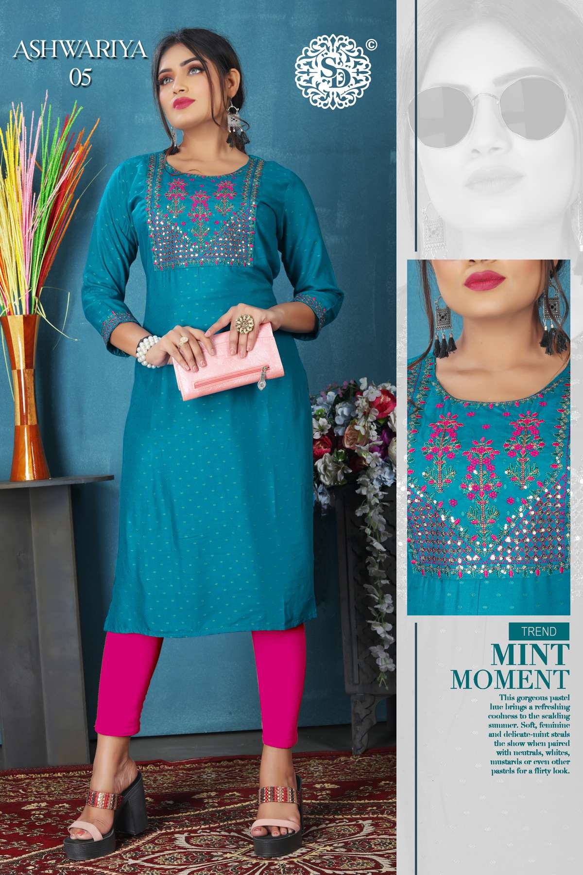 SAI DRESSES PRESENT ASHWARIYA READY TO DAILY WEAR REYON KURTIS IN WHOLESALE RATE IN SURAT