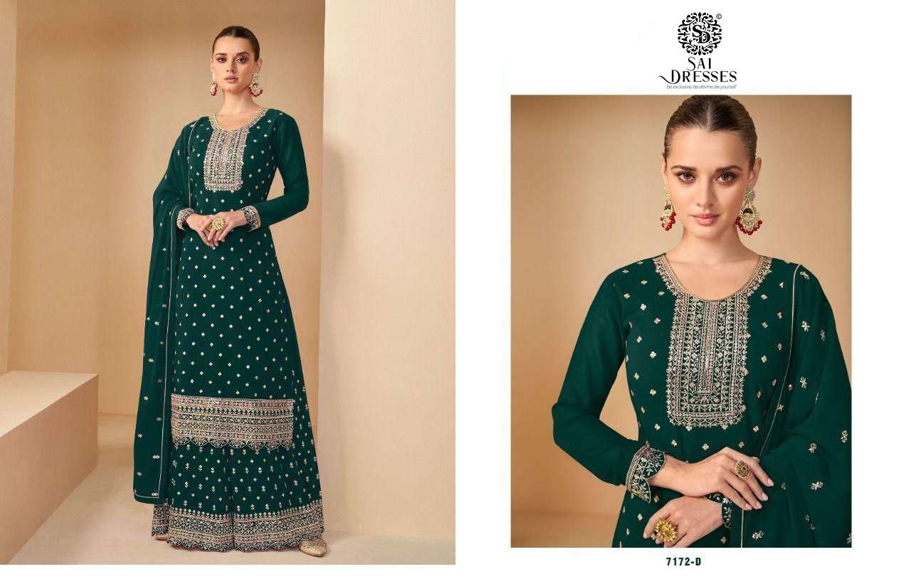 SAI DRESSES PRESENT ASPREET READY MADE GEORGETTE WITH EMBROIDERED DESIGNER SUITS WHOLESALE RATE IN SURAT