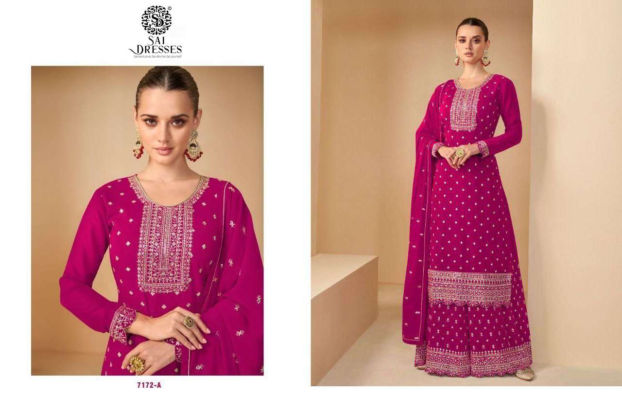 SAI DRESSES PRESENT ASPREET READY MADE GEORGETTE WITH EMBROIDERED DESIGNER SUITS WHOLESALE RATE IN SURAT