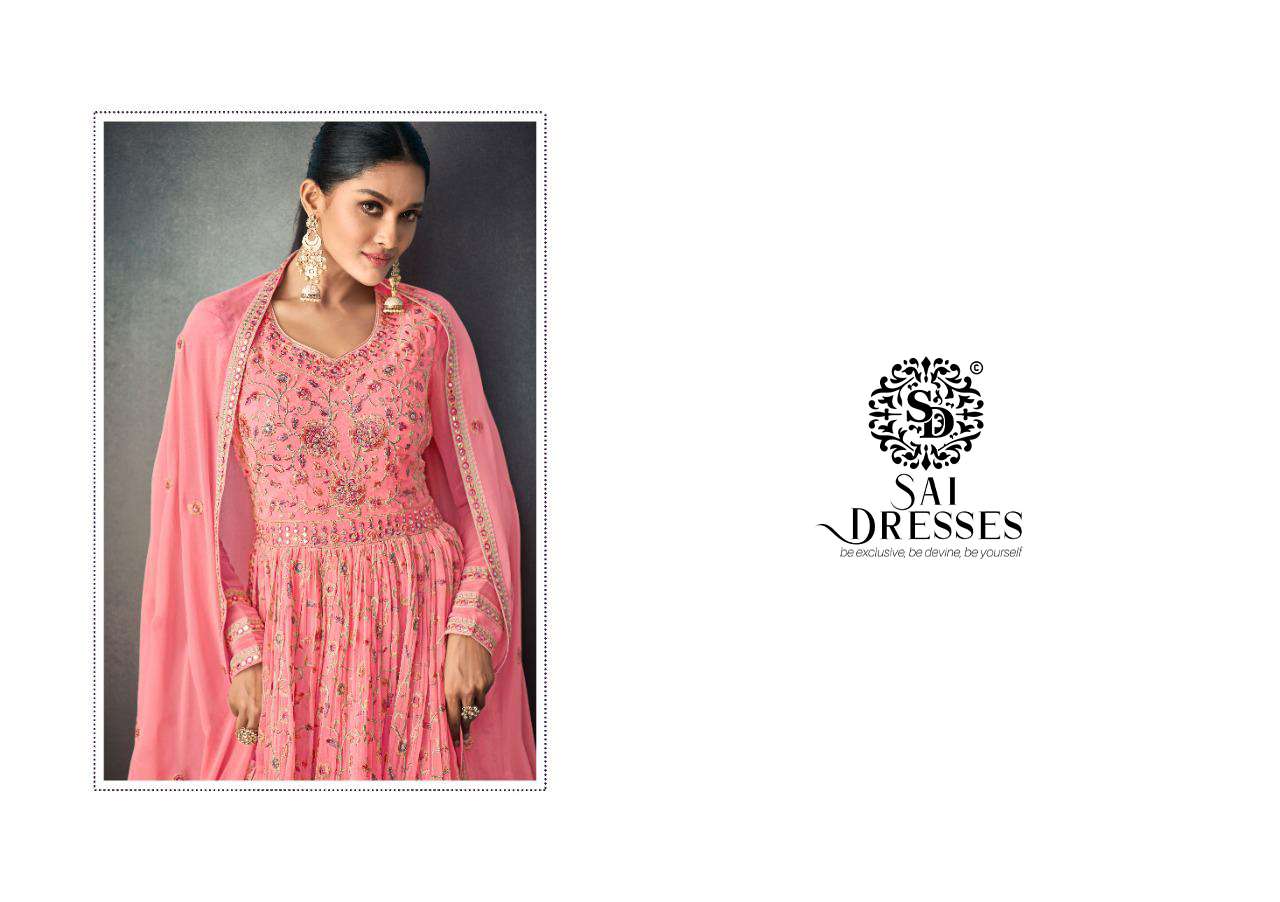 SAI DRESSES PRESENT BAHAR GOLD READYMADE PARTY WEAR DESIGNER SUITS IN WHOLESALE RATE IN SURAT 