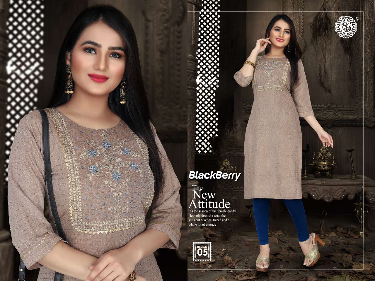 SAI DRESSES PRESENT BLACKBERRY READY TO WEAR FANCY KURTIS IN WHOLESALE RATE IN SURAT