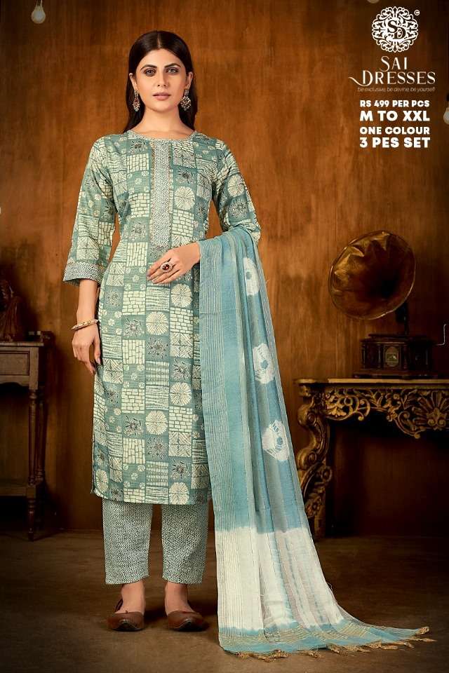 SAI DRESSES PRESENT D.NO 2273 READY TO WEAR COMBO DRESS IN WHOLESALE RATE IN SURAT