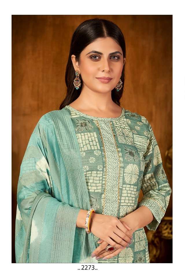 SAI DRESSES PRESENT D.NO 2273 READY TO WEAR COMBO DRESS IN WHOLESALE RATE IN SURAT