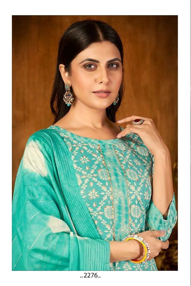 SAI DRESSES PRESENT D.NO 2276 READY TO WEAR COMBO DRESS IN WHOLESALE RATE IN SURAT