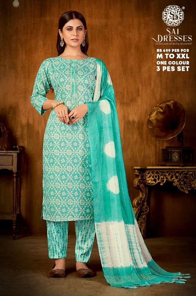 SAI DRESSES PRESENT D.NO 2276 READY TO WEAR COMBO DRESS IN WHOLESALE RATE IN SURAT