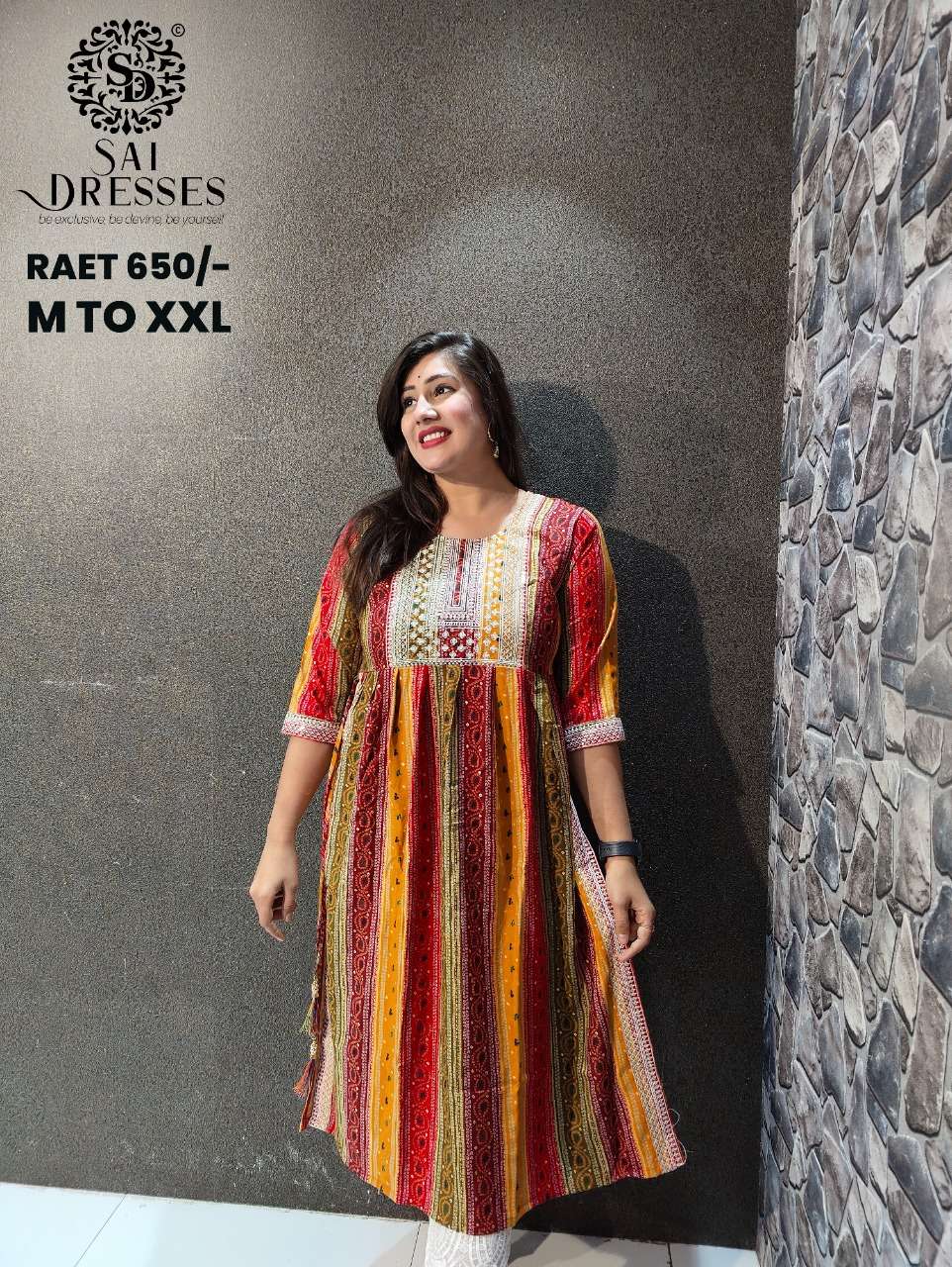 SAI DRESSES PRESENT D.NO A17 NAIRA CUT KURTI COMBO COLLECTION IN WHOLESALE RATE IN SURAT
