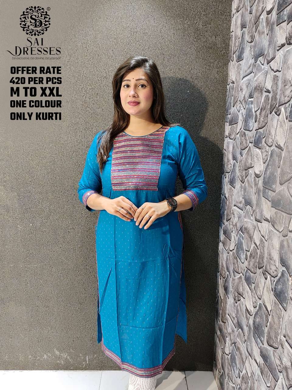 SAI DRESSES PRESENT D.NO SD3 DAILY WEAR KURTI COMBO COLLECTION IN WHOLESALE RATE IN SURAT