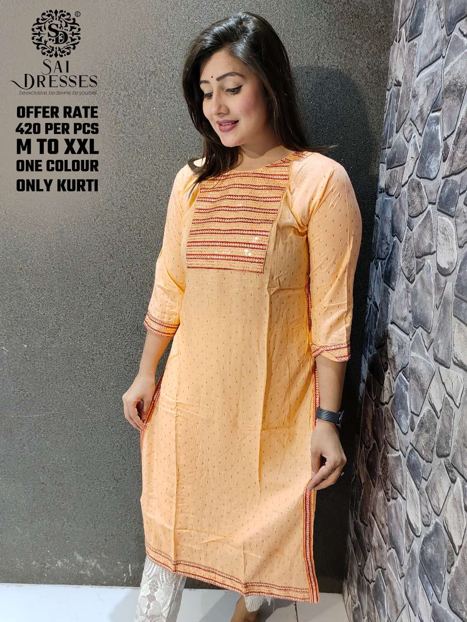 SAI DRESSES PRESENT D.NO SD7 DAILY WEAR KURTI COMBO COLLECTION IN WHOLESALE RATE IN SURAT