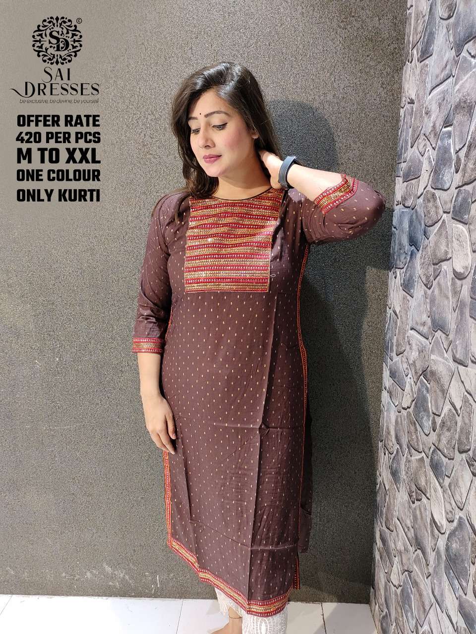 SAI DRESSES PRESENT D.NO SD8 DAILY WEAR KURTI COMBO COLLECTION IN WHOLESALE RATE IN SURAT